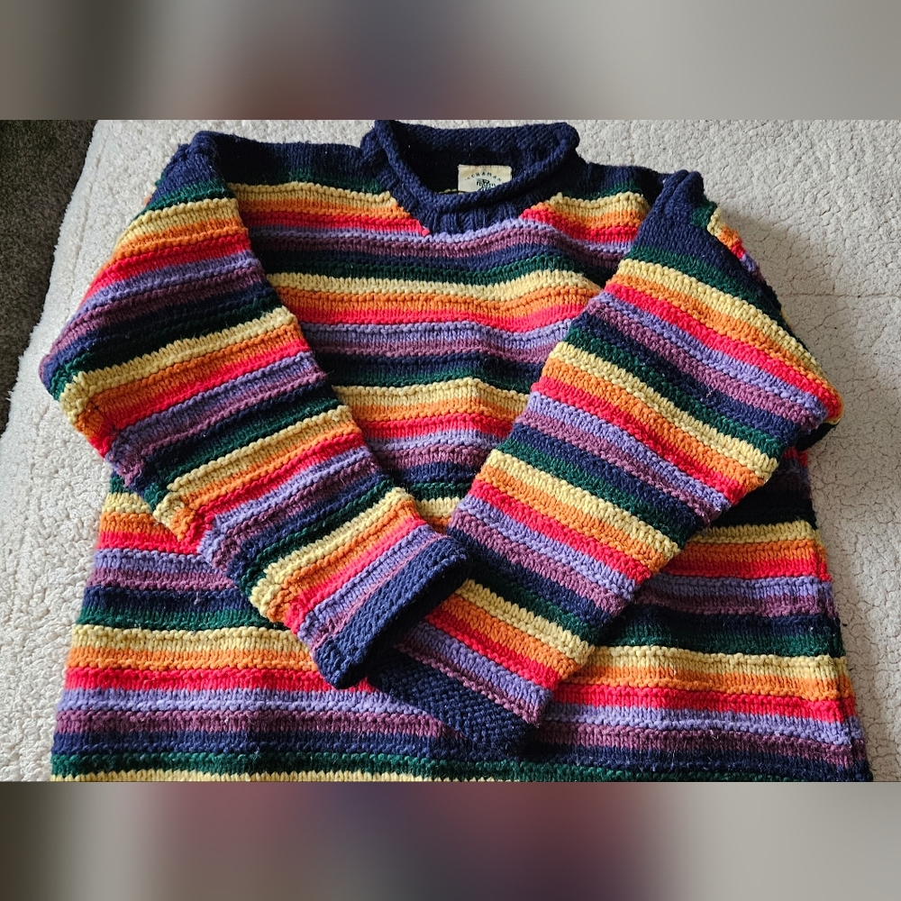 Gorgeous Large Handmade Ecuadorian Wool Sweater